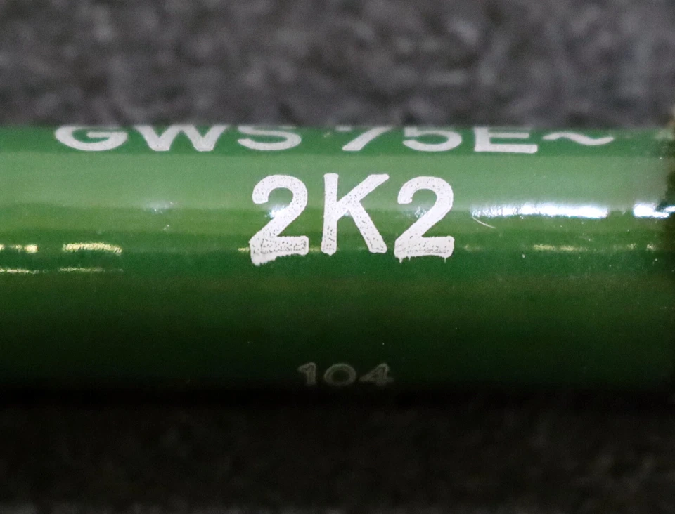 ROSENTHAL RIG-Widerstand 2,2 kOhm GWS 75E~ 45W glasierter Drahtwiderstand - Bild 2 von 4