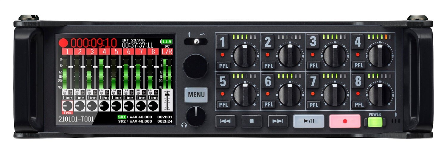Zoom F8n Pro 8-Input / 10-Track Multitrack Field Recorder