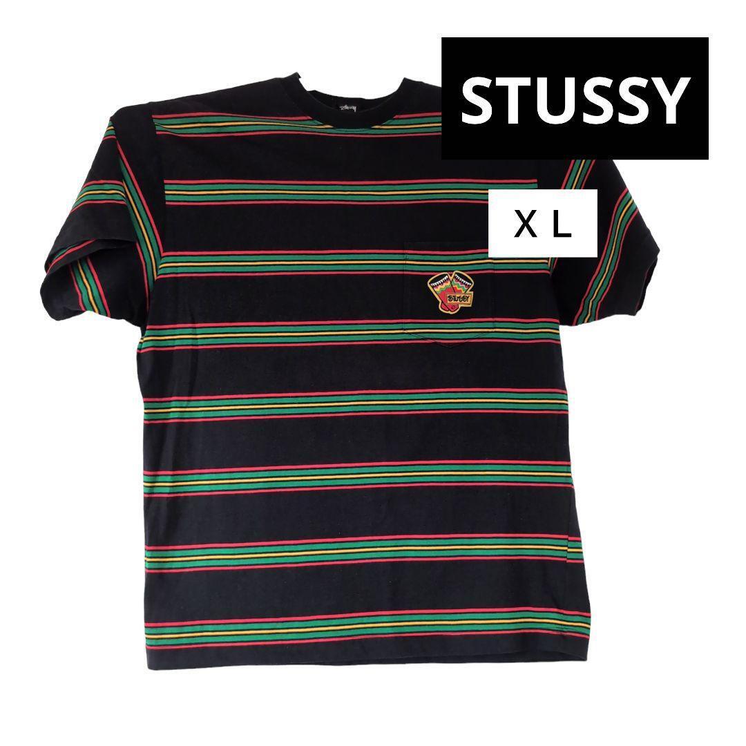 STUSSY 80s RASTA BORDER TEE Vintage Size XL USED | eBay STUSSY 80s RASTA BORDER TEE Vintage Size XL USED | eBay