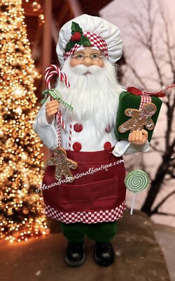 クリスマス  Holiday Heirlooms Santa Candy Windy Hill Baker Kitchen Chef Santa Claus Gingerbread Candy