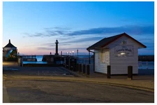 Whitby pier & lighthouse, North Yorkshire coast, UK - 18" x 12" - PRINT -