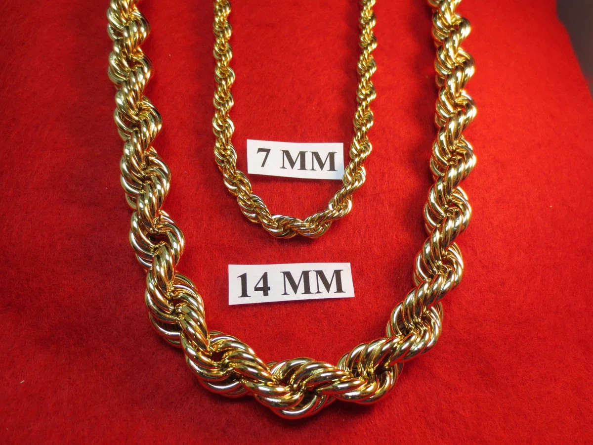 36 Thick Gold Chain Necklace Run DMC Hip Hop Rapper Pimp Rope Old School  Bling