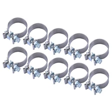 10pcs 3" Stainless Steel Exhaust Lap Joint Clamp Butt Narrow Band Seal Muffler