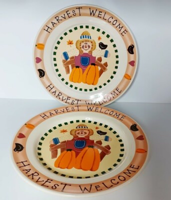 Harvest Welcome Exclusive By Jackie Ehman plate set of two 8 1/4''