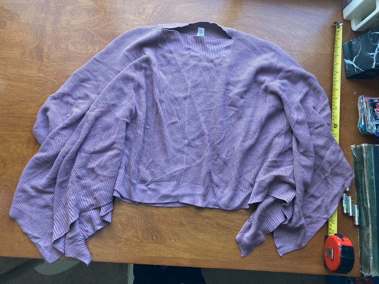 Lululemon One Size Dusty Rose Viscose Mix Poncho