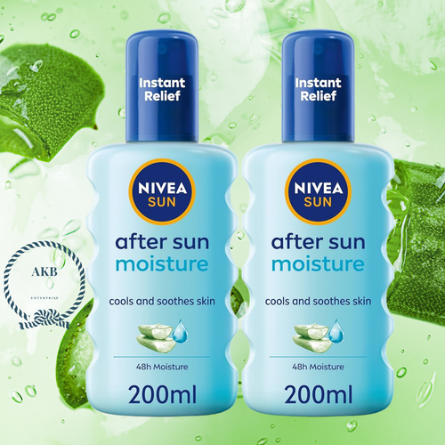 Nivea After Sun Moisture Spray Cool & Soothes Skin Aloe Vera, 2x 200ml