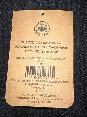 サム NWT Northeast Outfitters 2 Cozy Cabin Headbands Women's One Size