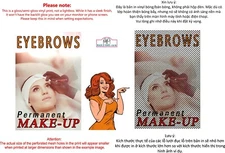 Eyebrows 11 Perforated Mesh See-Through Window Sign Permanent Make-Up Vertical