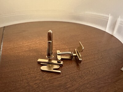 Boutons De Manchette Vintage Hickok - Or Et Noir Avec Monogramme S, Style Rétro Pour Homme