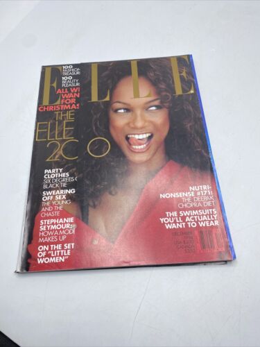 Elle Fashion Magazine December 1994 Tyra Banks Stephanie Seymour Wn Exc Cond