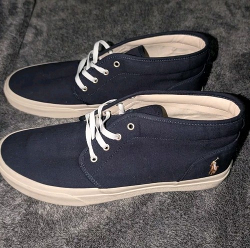 Polo Ralph Lauren Keaton Chukka Sneakers Hunter Navy Mid-Top Shoes Men’s 11 - Picture 2 of 8