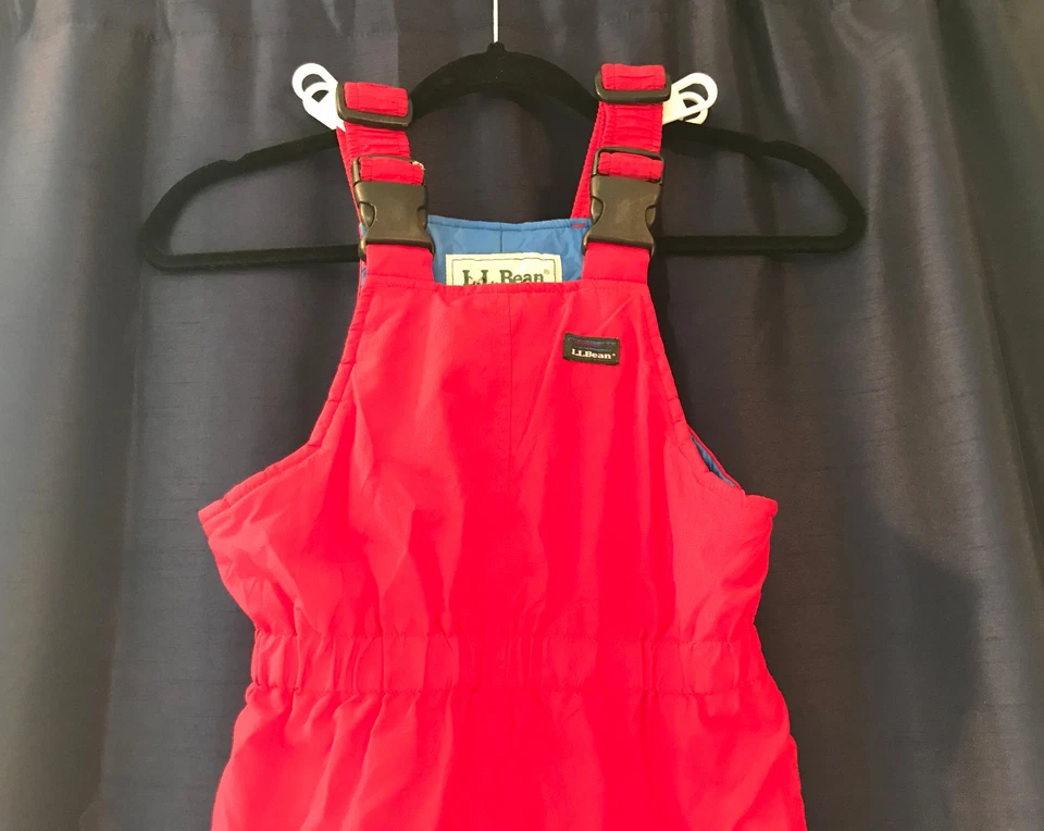 De Colección Niño LL Bean Rojo Cremallera Completa Babero de Esquí Invierno Una Pieza Traje de Nieve Talla 8 Foto 4 de 4