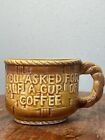 Vintage Idaho Half Cup of Coffee Basket Mug Fish Rare Gift Souvenir Collectible
