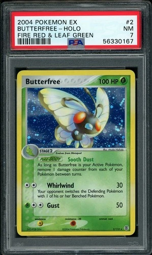 2004 Pokemon EX Fire Red & Leaf Green Butterfree Holo #2 PSA 7 NM