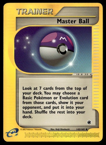Master Ball 143/165 Expedition Pokemon Card WoTC E-Reader - Picture 1 of 2