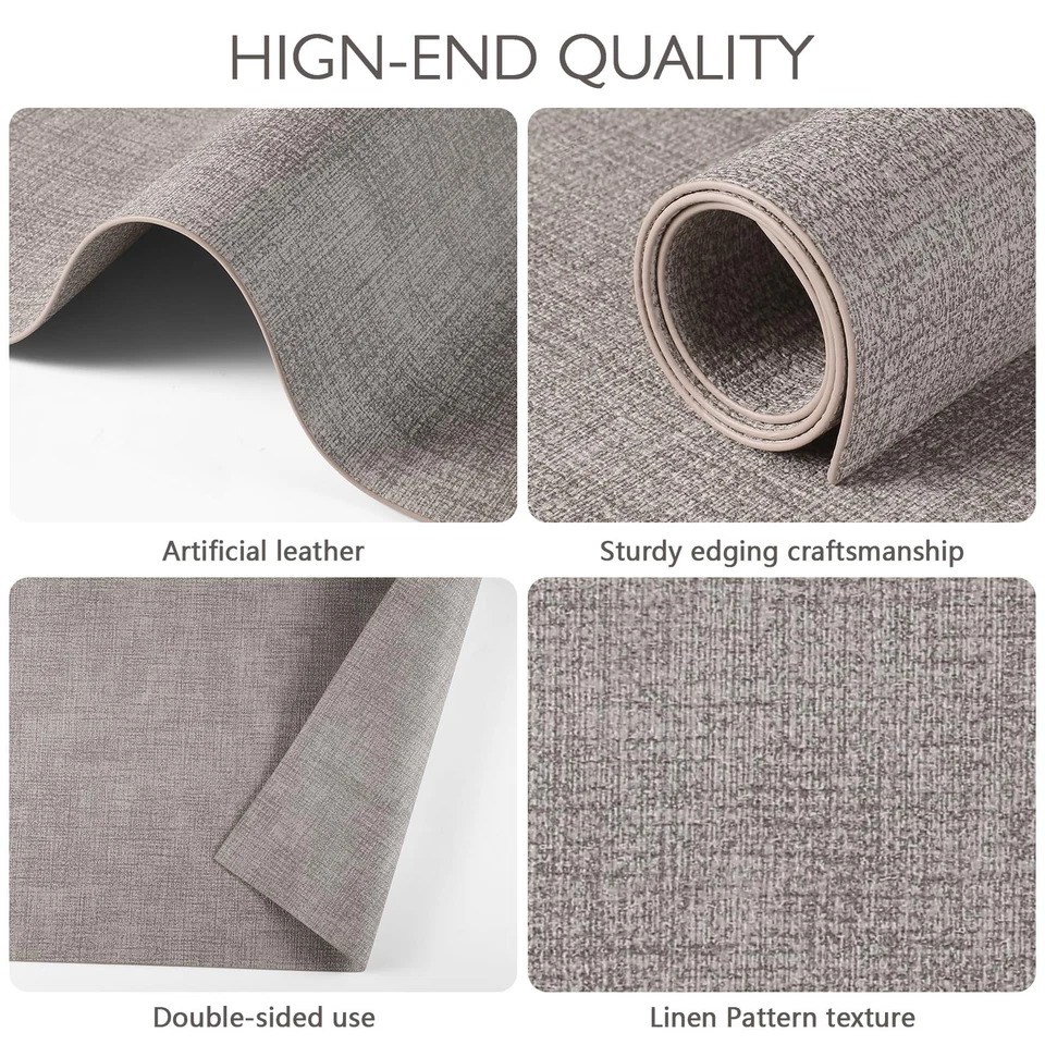 Faux Leather Placemats Set of 6 Washable PU Table mats for Kitchen Table - He... - Image 4 of 4