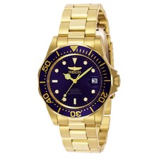 Invicta Pro Diver Men's Automatic NH35A Watch 40mm Gold/Blue Dial - 8930 NIB