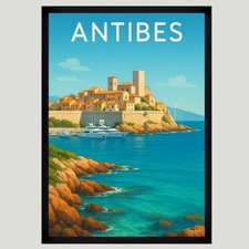 Affiche Poster mural – ANTIBES 2 Taille A3 ou A4 Sans Cadre