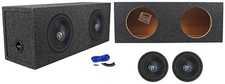  2 Rockville K5 W10K5S2 10" 1200 Watt Car Subwoofers Sealed Sub Box Enclosure