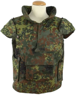 Schutzwestenhülle Splitterschutzweste Bundeswehr SK1 SK4 Schutzweste flecktarn - Bild 1 von 3