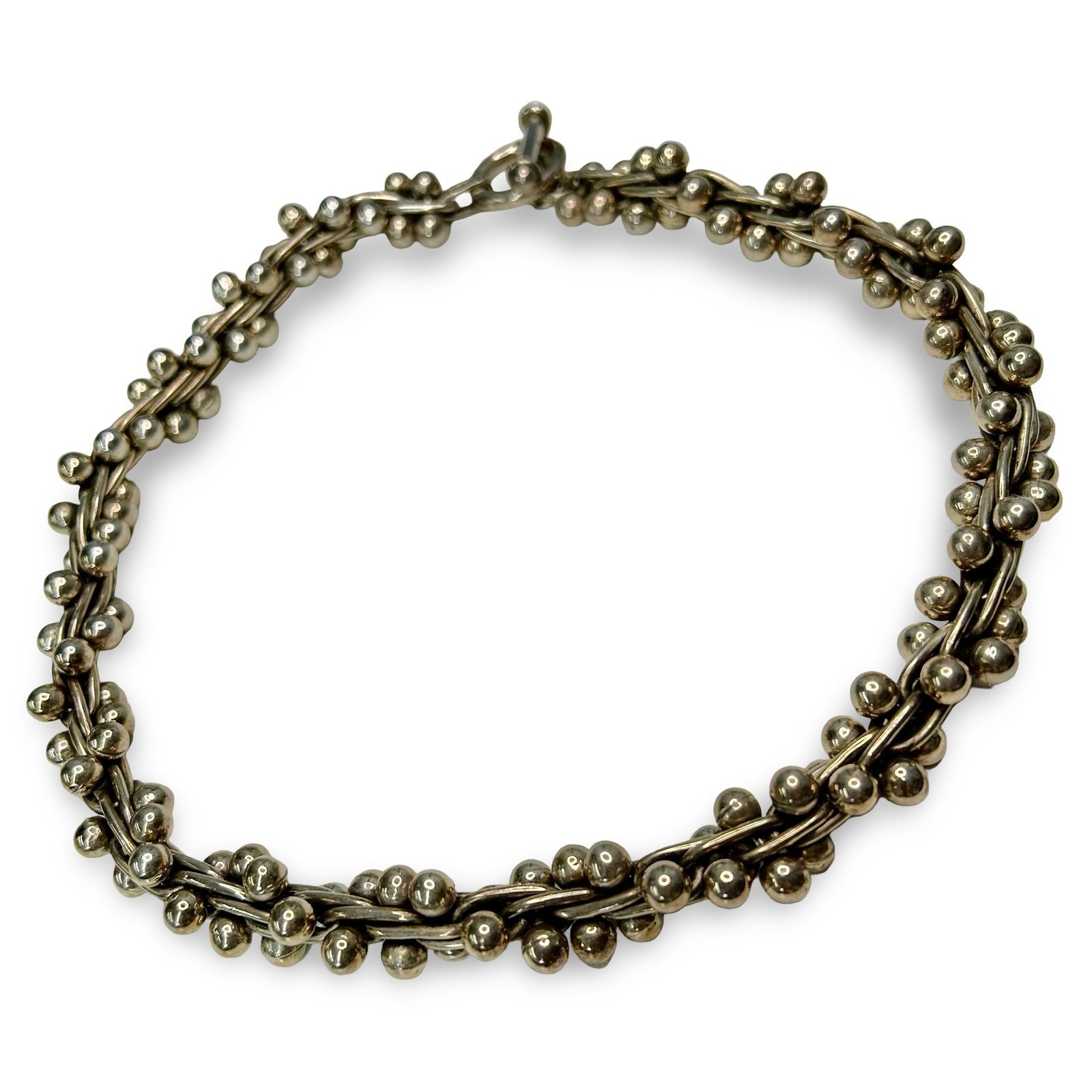 Heavy Sterling Silver chunky Toggle Statement  st… - image 2