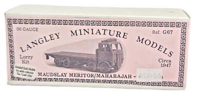 Langley Models Ref G67 Maudslay Meritor/Maharajah White Metal Kit Sealed Boxed