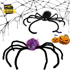2 Pcs Halloween Hair Clips Black Purple Spider Hair Decorations Halloween Hair A