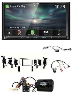 Kenwood Bluetooth USB 2DIN Lenkrad TMC DAB Navigation für Nissan Versa Tiida C11