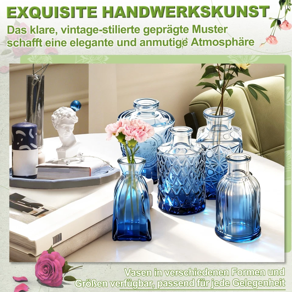 16/24/32 Stück Glasvasen Vasenset Deko Tischdeko Tischvasen Blumenvase Vase Glas - Bild 3 von 4