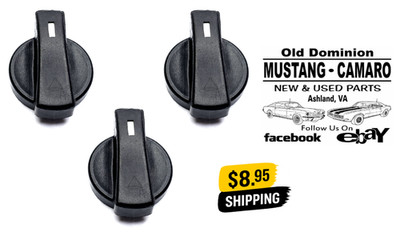 1990-1993 Mustang Dash Heat - A/C Climate Control Assembly Knob - Set of 3