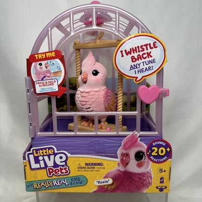 My Really Real Rosie - Multicolor Talking Bird in Cage with 20+ Sounds for Kids