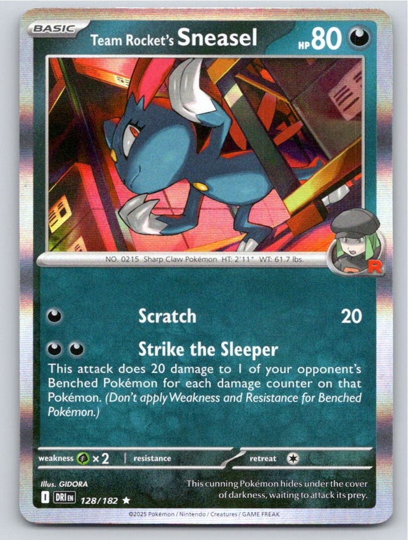 POKEMON TEAM ROCKET'S SNEASEL DESTINED RIVALS 128/182 HOLO NM A47844 FREE S&H