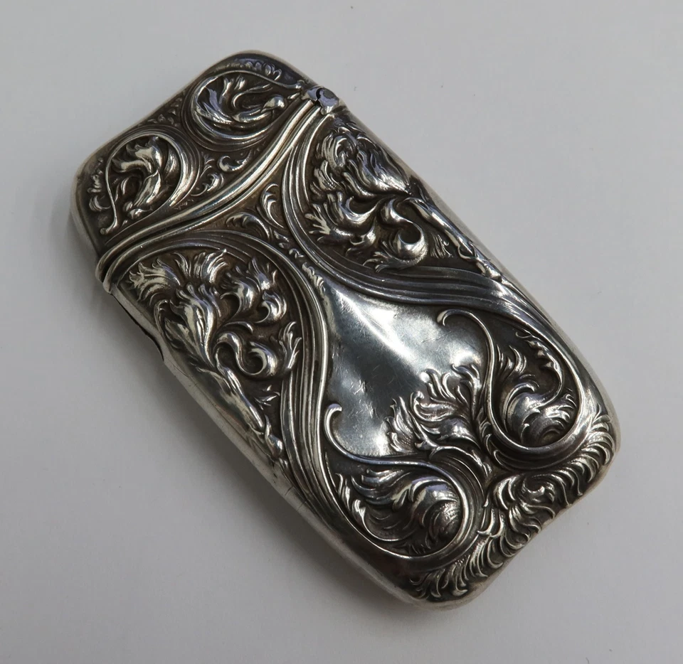 Estuche R. Wallace & Sons Plata Esterlina Vesta Match Holder #376 circa 1900 Foto 3 de 4