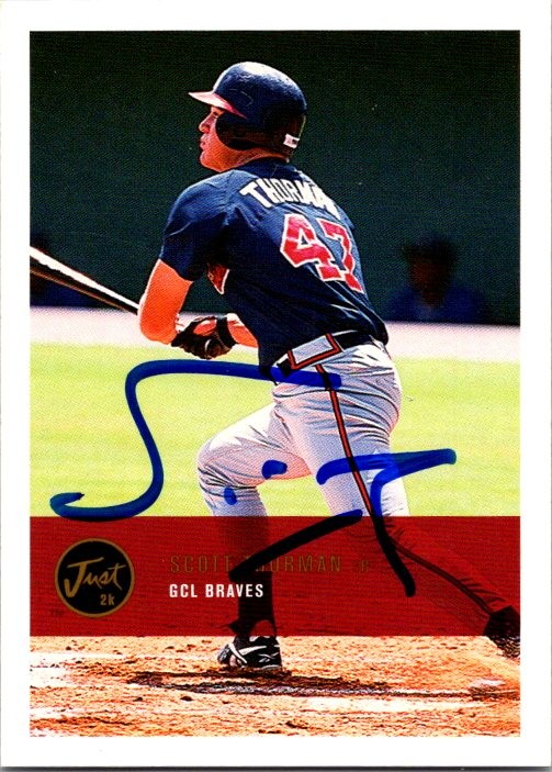 Scott Thorman 2000 Just #286 GCL Braves Auto Hand Signed