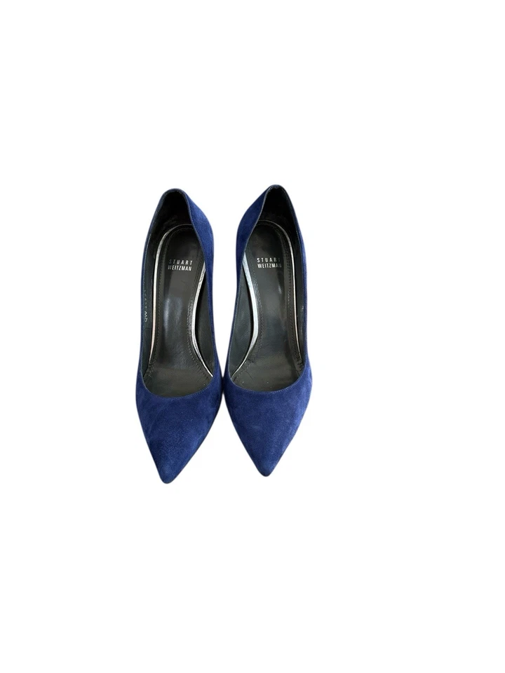 Tacones de aguja Stuart Weitzman azul gamuza punta talla 11 Foto 2 de 4