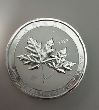 2022 Canada 2 oz Silver Twin Maple Leaf Bullion coin