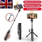 Bluetooth Selfie Tripod Telescopic Stick Remote Monopod Extendable Phone Holder