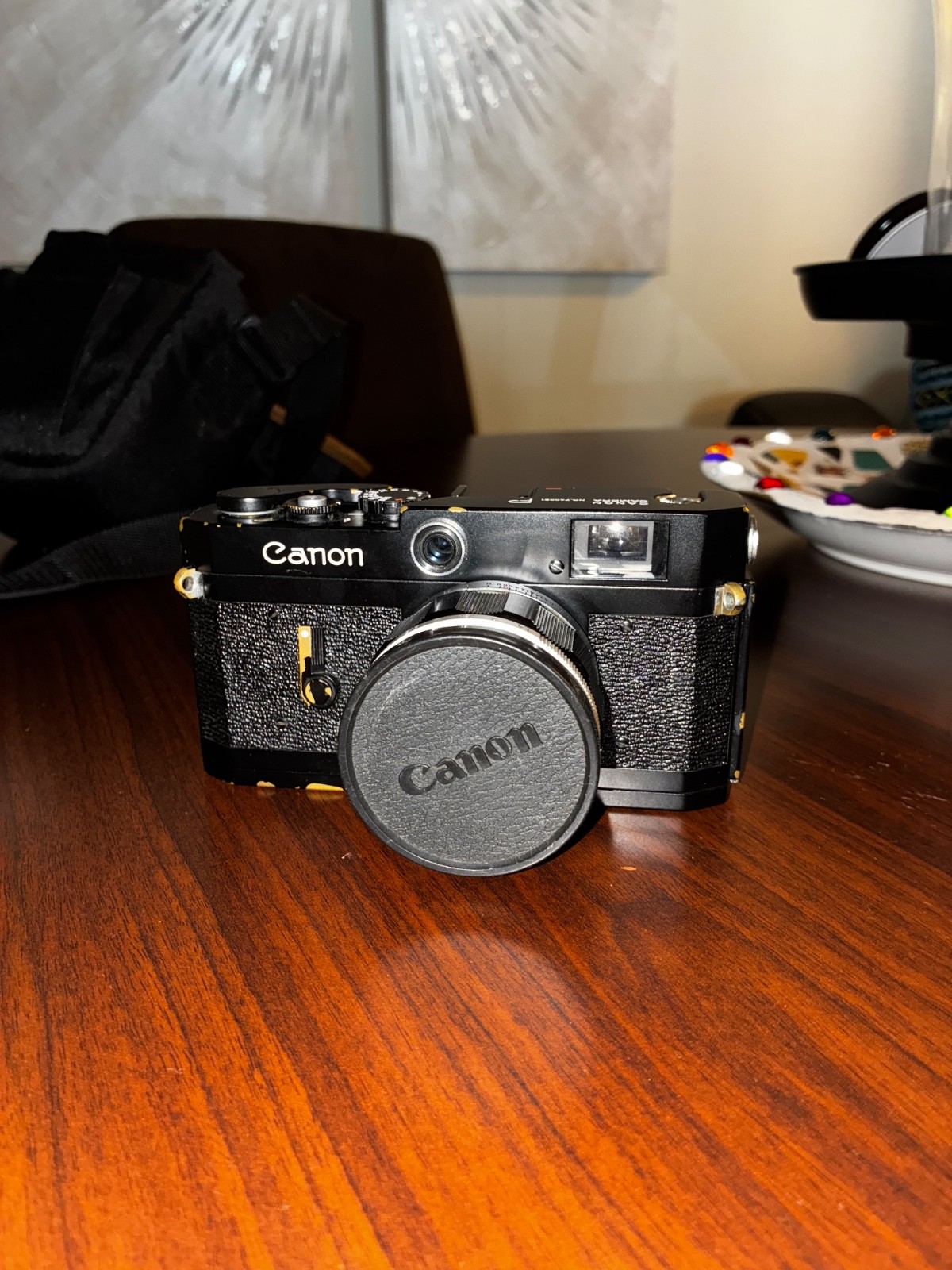 RARE Original Factory Black Paint Canon P Rangefinder with Canon 50mm f1.4