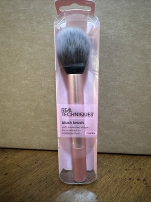 Real Techniques 400 Blush Brush Pink Tapered Soft Bristles Cheek RT 01407 NEW
