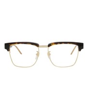 Gucci Mens Square/Rectangle Havana Havana Transparent Fashion Designer Eyewear