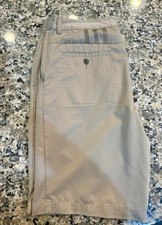 Adidas Golf Men's Shorts Flat Front Size 34 Khaki Tan