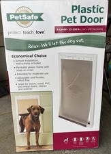 NEW SEALED PETSAFE PLASTIC PET DOOR X-LARGE 13 5/8  X 23 5/8  W/FLAP OPENING
