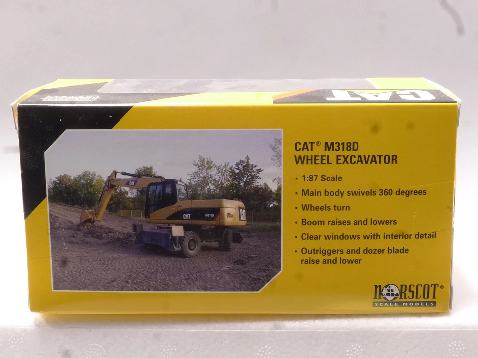 Norscot HO 55177 Die-Cast Cat M318D Wheel Excavator - Image 3 of 3
