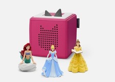 SEALE BOX Tonies Disney Belle, Cinderella Ariel Toniebox Audio Player Bundle