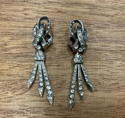 Magnifique Paire De Clips D’oreilles Mecan En Argent - Photo 1/4