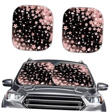 Cherry Blossoms Windshield Sun Shade for Women Window Sun A Cherry Blossoms