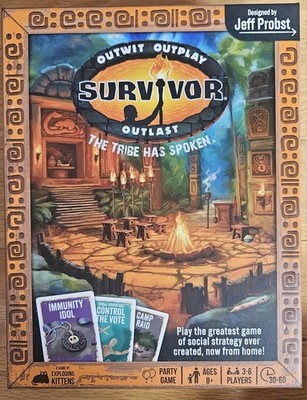 Survivor The Tribe Has Spoken Official Card Game Exploding Kittens 2024 Complete
