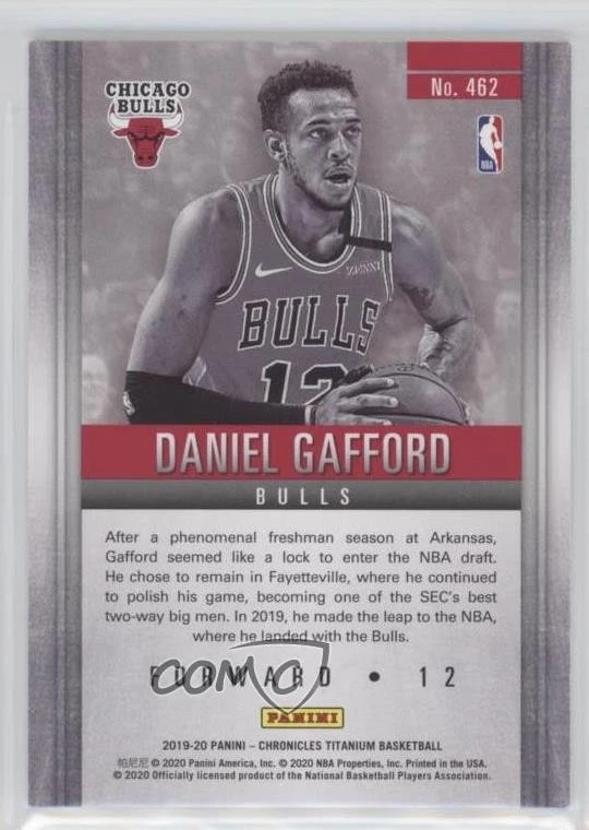 2019-20 Panini Chronicles Titanium Draft Year /19 Daniel Gafford #462 Rookie RC - Image 2 of 2