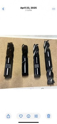 4ea. High Speed Steel End Mills 5/8  Dia.￼
