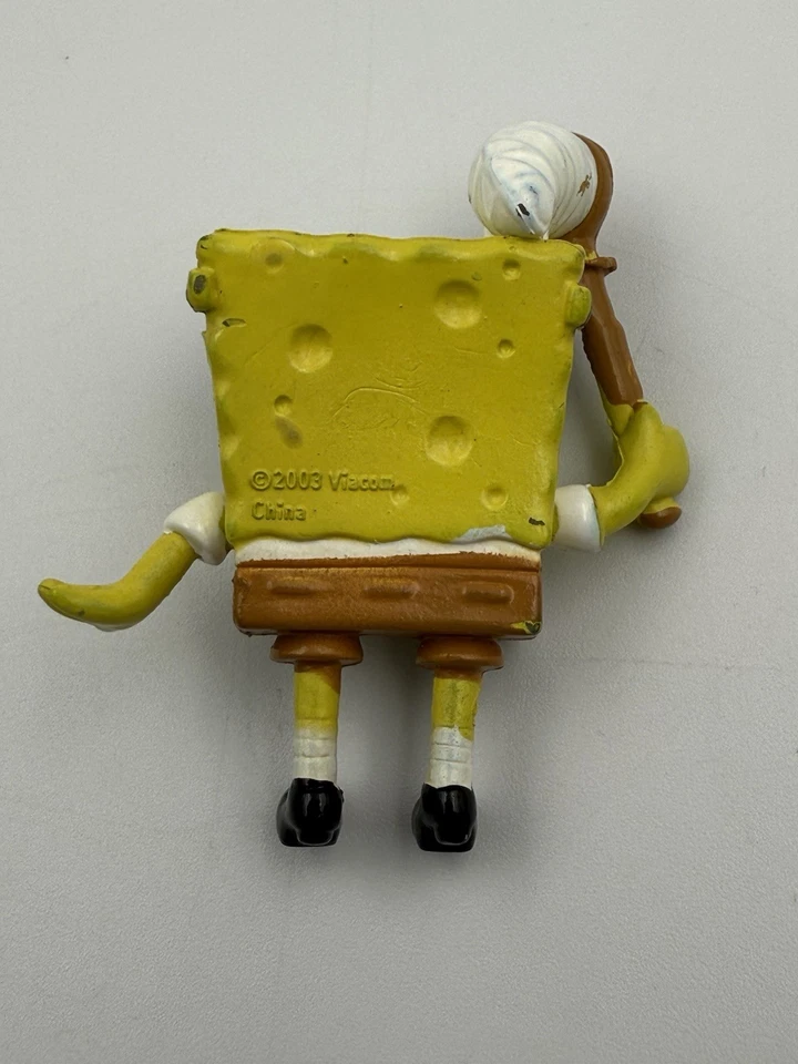 🧽 Винтажный Nickelodeon Губка Боб квадратные штаны мини фигурка лот из 3 - Viacom 2003 - Изображение 3 из 4